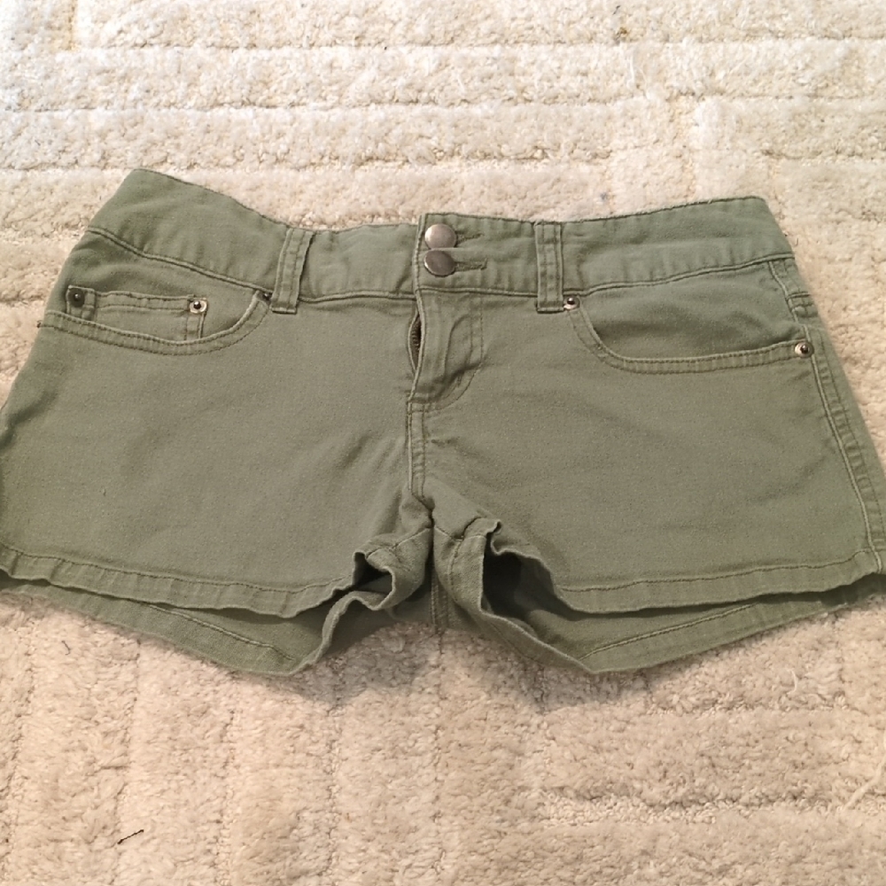So Wear It Declare It Sage Green Jean Shorts